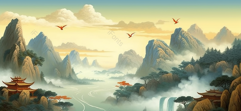 古典式蓝色中国风插画背景,插画/手绘图,插画/手绘图库,插画/手绘图下载,插画/手绘